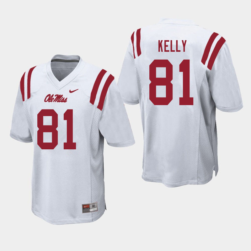 Casey Kelly Ole Miss Rebels NCAA Men's White #81 Stitched Limited College Football Jersey BDW7058BJ